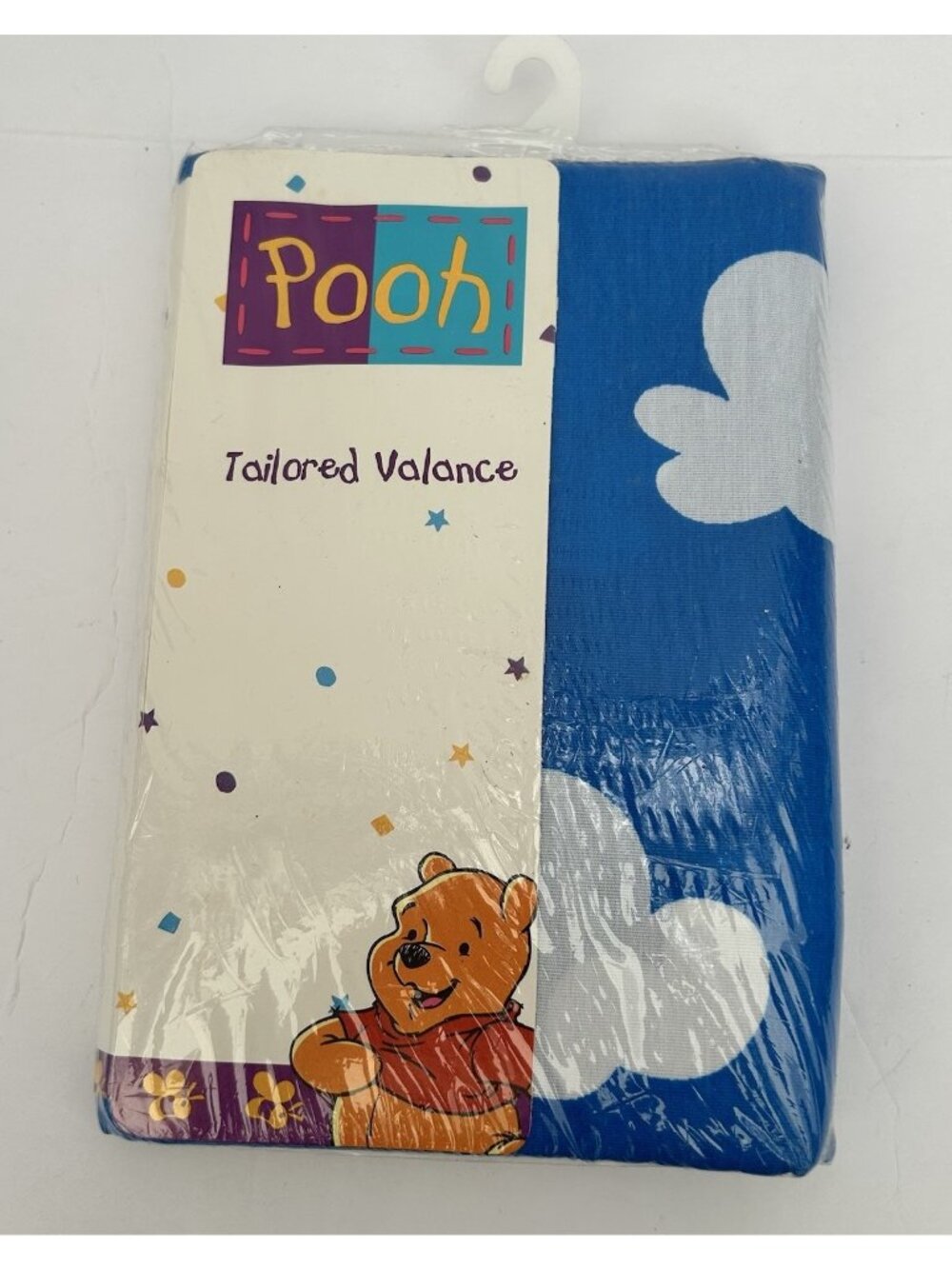 Vintage Winnie the Pooh Baby Nursery Cloud Sky Valance Friendship 80x14" Blue